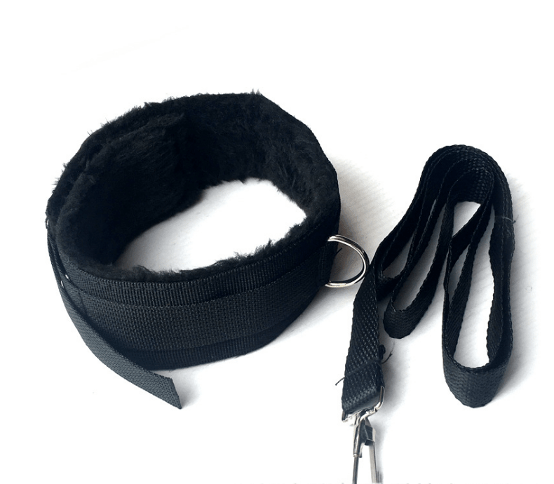 Soft plush strap teasing toy set with 10 pieces, featuring colorful, padded restraints and playful designs for intimate use.