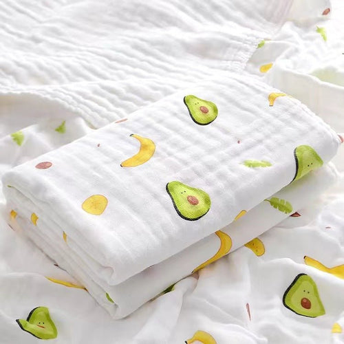 Soft 100% cotton six-layer gauze cloth for babies and kids, shown in natural white, perfect for gentle skin contact.