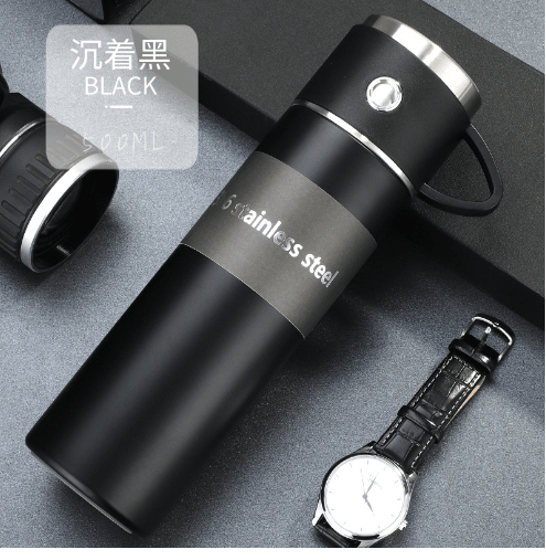 16.91oz double wall stainless steel thermal mug from My Store showing a sleek, insulated travel mug with a lid and ergonomic design.