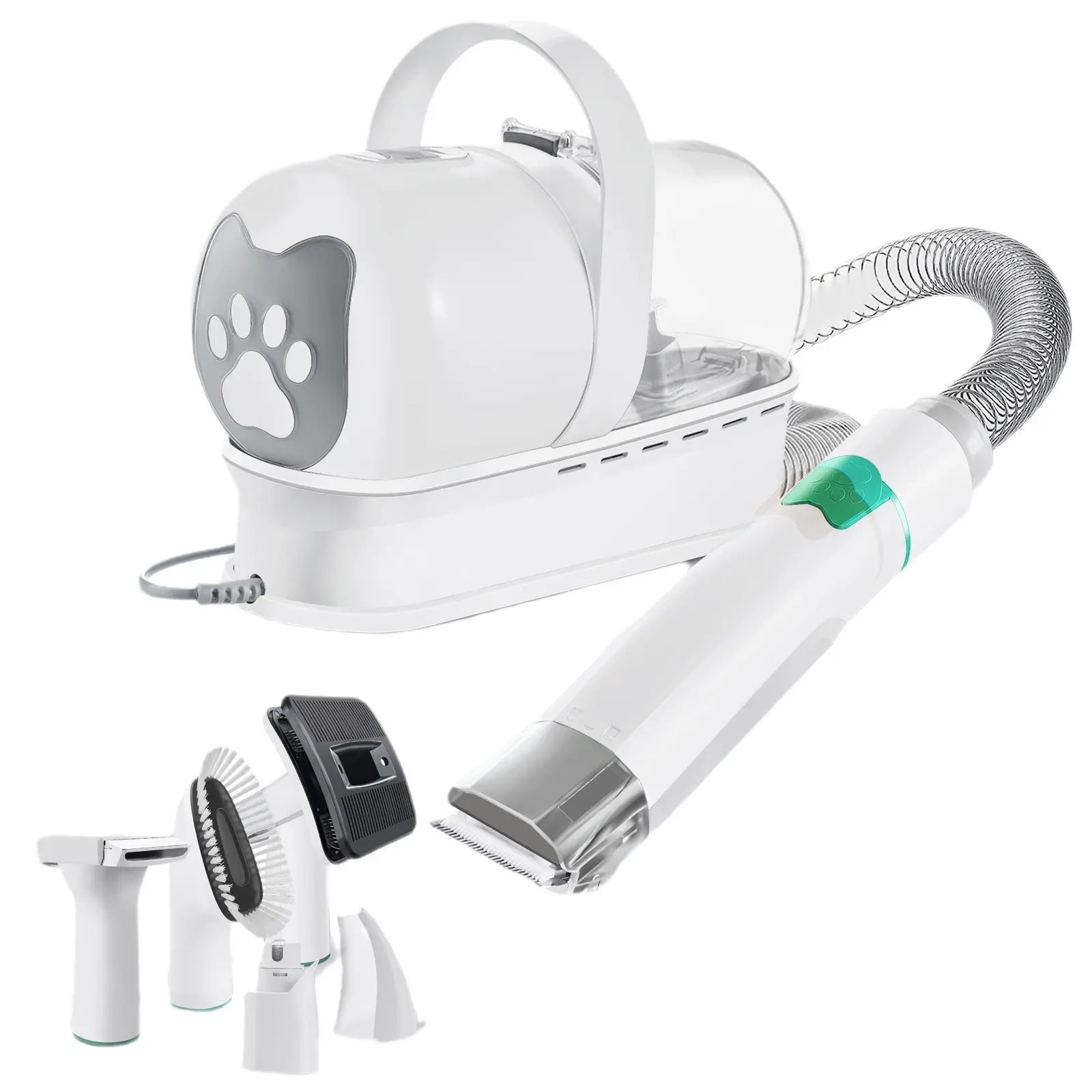 7-in-1 pet grooming device by My Store with interchangeable attachments for grooming dogs and cats.