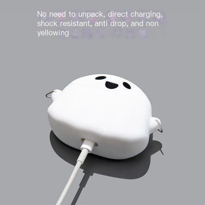 Protective case cover for AirPods Pro 2 and AirPods 3, durable silicone design in black, showing the case on a white background.