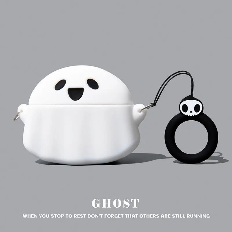 Protective case cover for AirPods Pro 2 and AirPods 3 in black silicone, designed to safeguard your wireless earbuds.