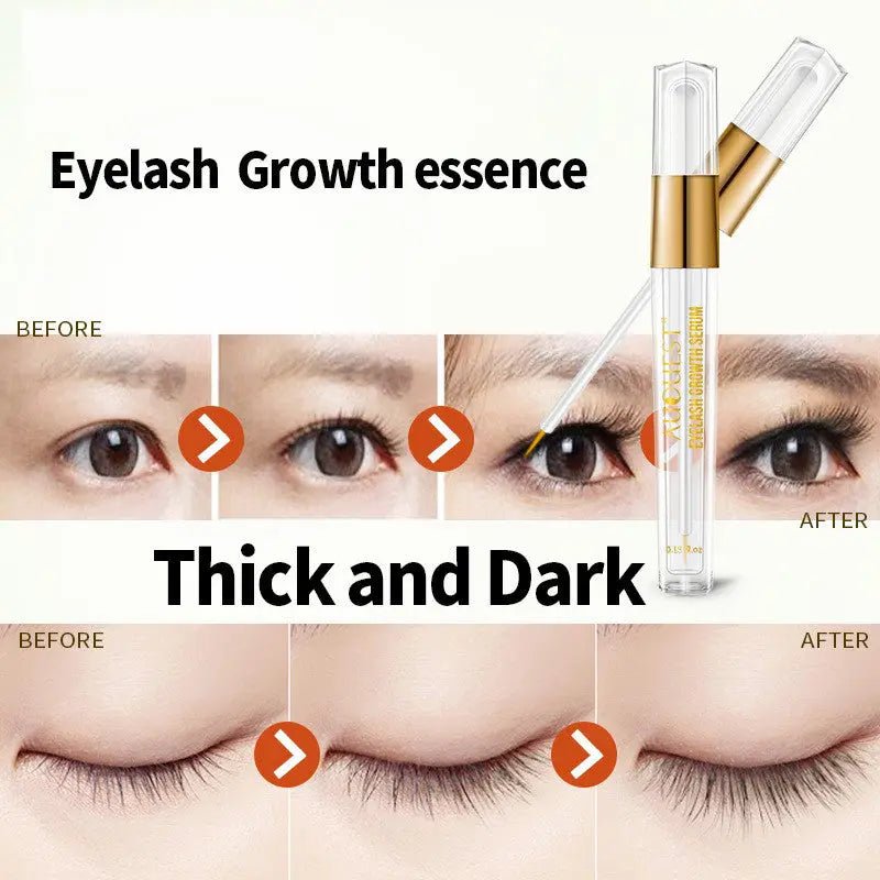 AuQuest Eyelash Serum by My Store showing a sleek tube designed for length and volume enhancement of eyelashes.