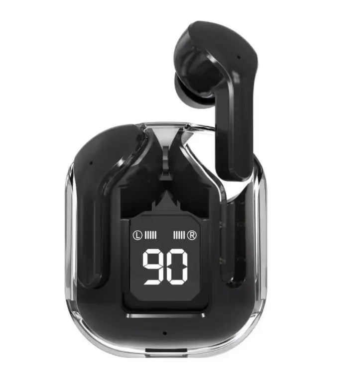 Colorful Sound wireless Bluetooth earbuds with noise canceling, featuring vibrant earbud design and compact charging case.