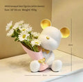 Cute Creative Mini Bear Ornament featuring a small, detailed bear design, perfect for decorative display.