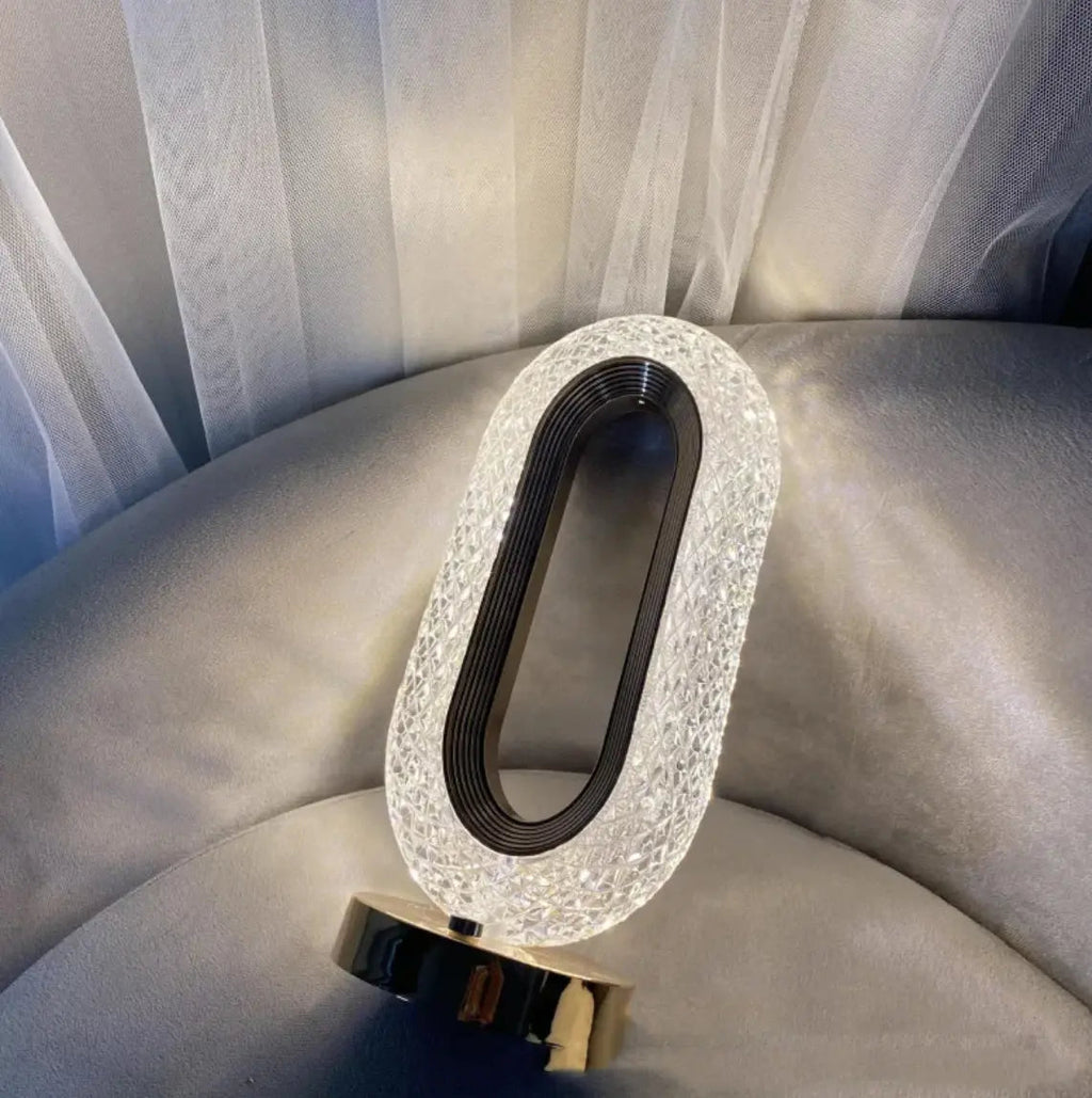 Crystal Touch Desk Lamp by My Store featuring a sleek, modern design with a glass crystal base and touch-activated lighting.