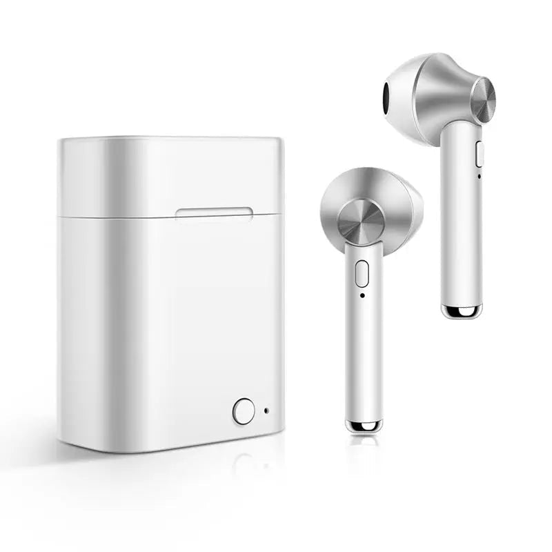 D012 TWS wireless Bluetooth earbuds with charging case, compact design, black color, and in-ear fit for portable listening.