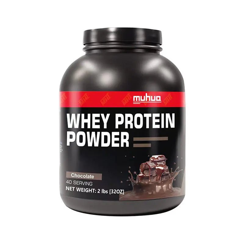 Dried egg white protein powder in a clear container, showing the white powder texture, labeled with the My Store brand.