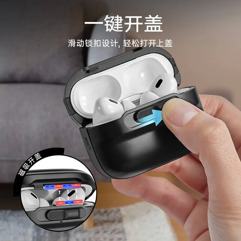 ESR magnetic earphone case for AirPods Pro 1st and 2nd generation, protective silicone cover with magnetic closure