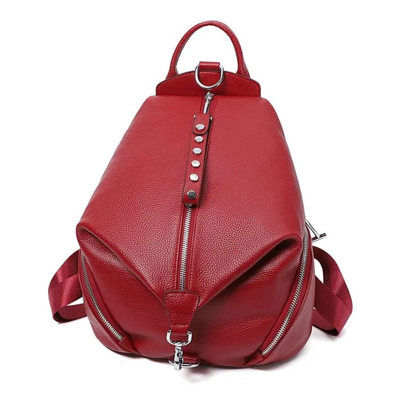 Geneva Women's anti-theft leather bag with sleek design, featuring secure zippers and stylish details for everyday use