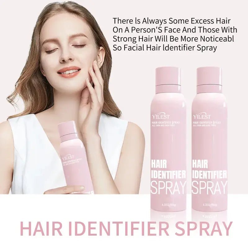My Store Hair Identifier Spray bottle with label, clear spray nozzle, and product details visible.