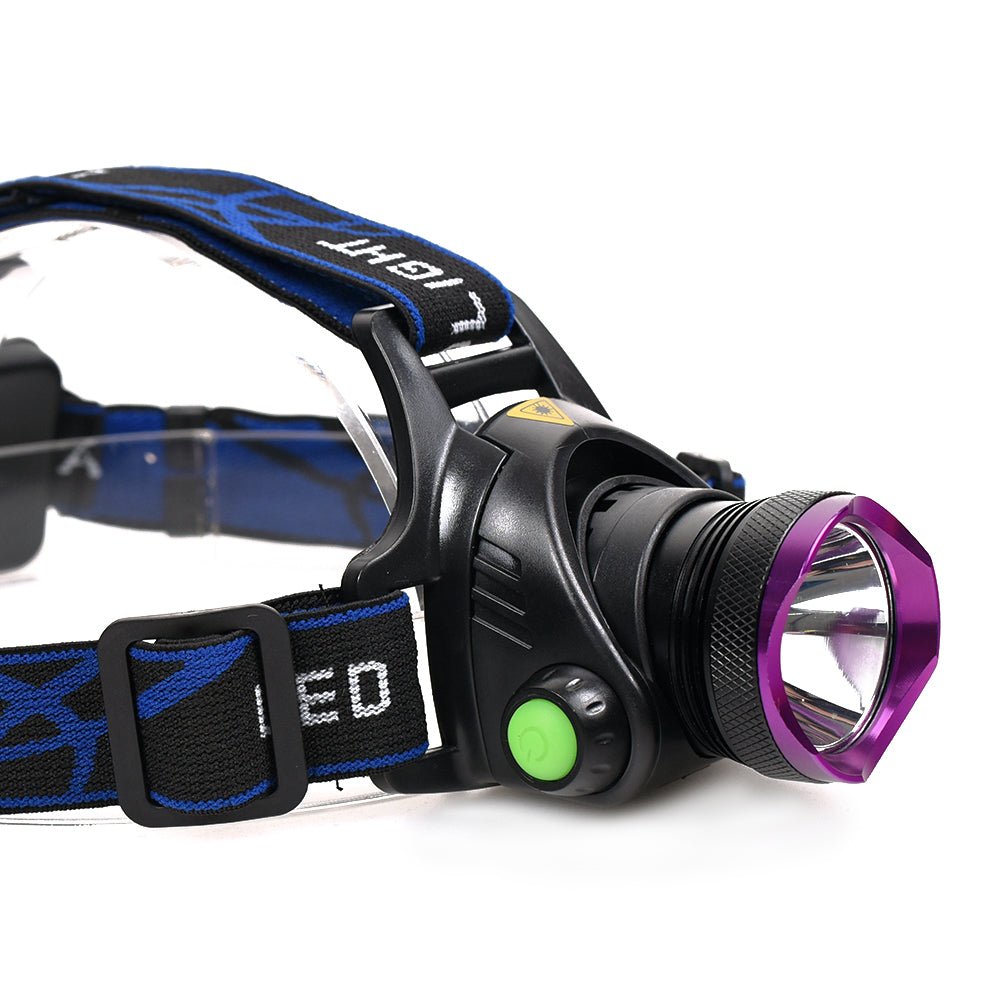 Vande T6 LED flashlight with adjustable headlamp, durable design, and bright beam for outdoor and emergency use.