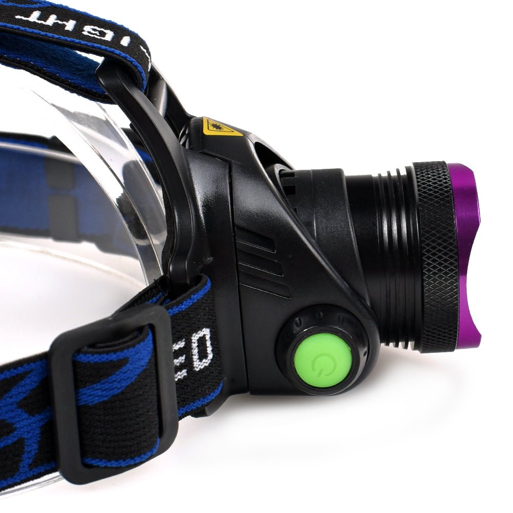 Vande T6 LED flashlight with adjustable headlamp, black, compact design, and multiple lighting modes for outdoor use.