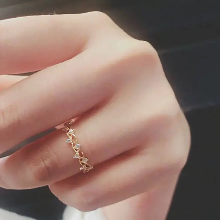 Sterling silver fashion ring featuring a sleek, light luxury design with polished S925 silver finish.