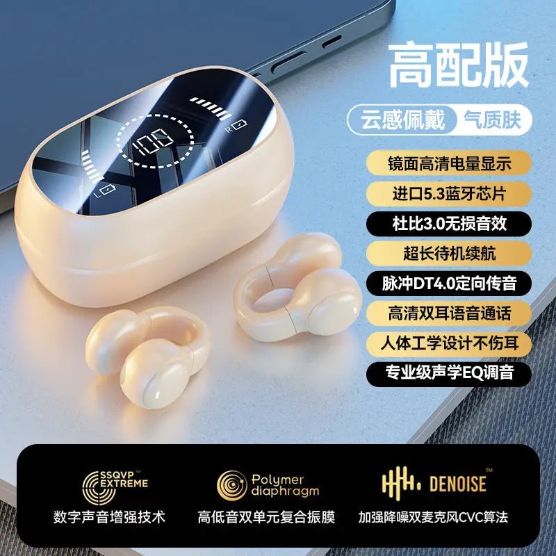 M55 Bone Conduction Bluetooth earphones for sports, wireless design with open-ear fit for active use and outdoor workouts.