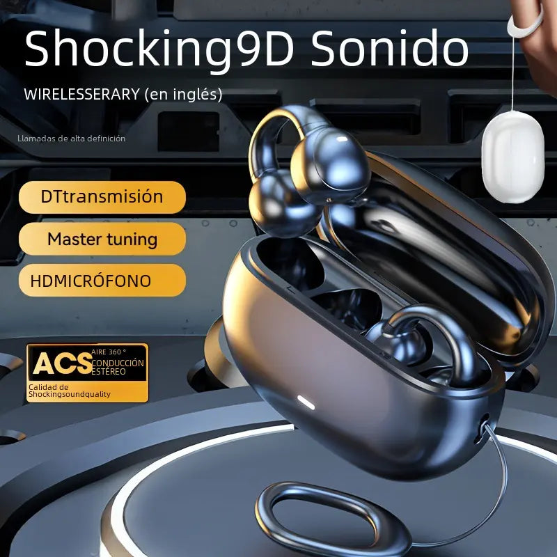 M55 Bone Conduction Bluetooth Earphones for sports, lightweight headphones with open-ear design and secure fit for active use.