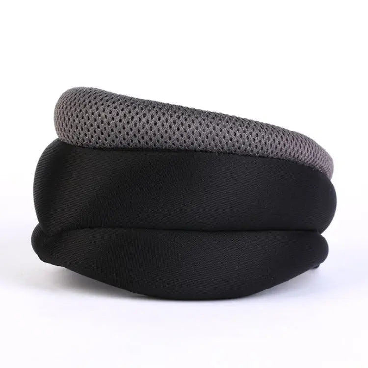 Magnetic neck support strap for cervical correction with adjustable straps and magnetic therapy elements.
