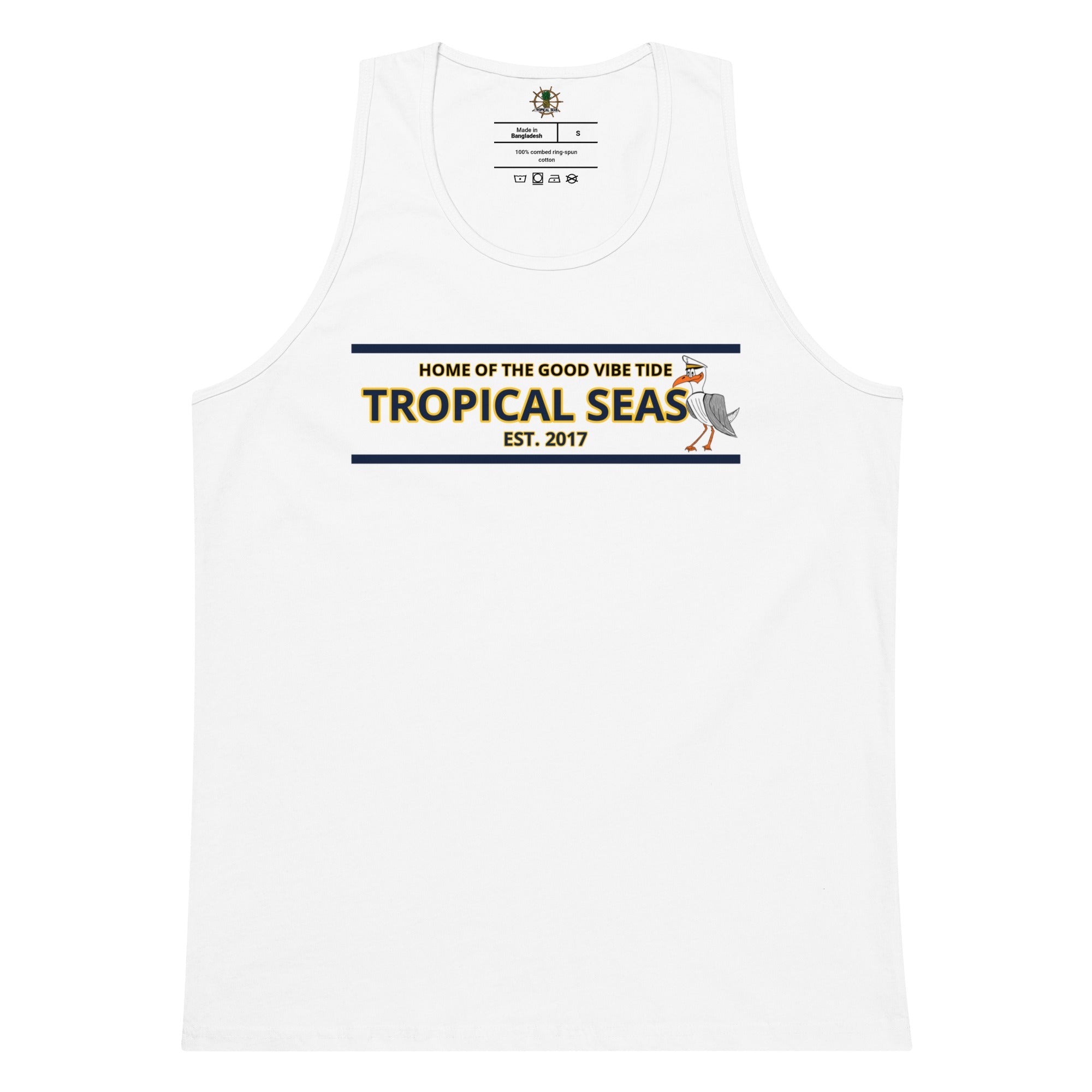 Men's high-flying sailor tank top in premium fabric, featuring a stylish nautical design and comfortable fit.