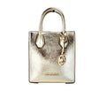 Michael Kors Mercer XS pale gold crossbody bag with sleek design and gold-tone hardware, perfect for stylish everyday use.