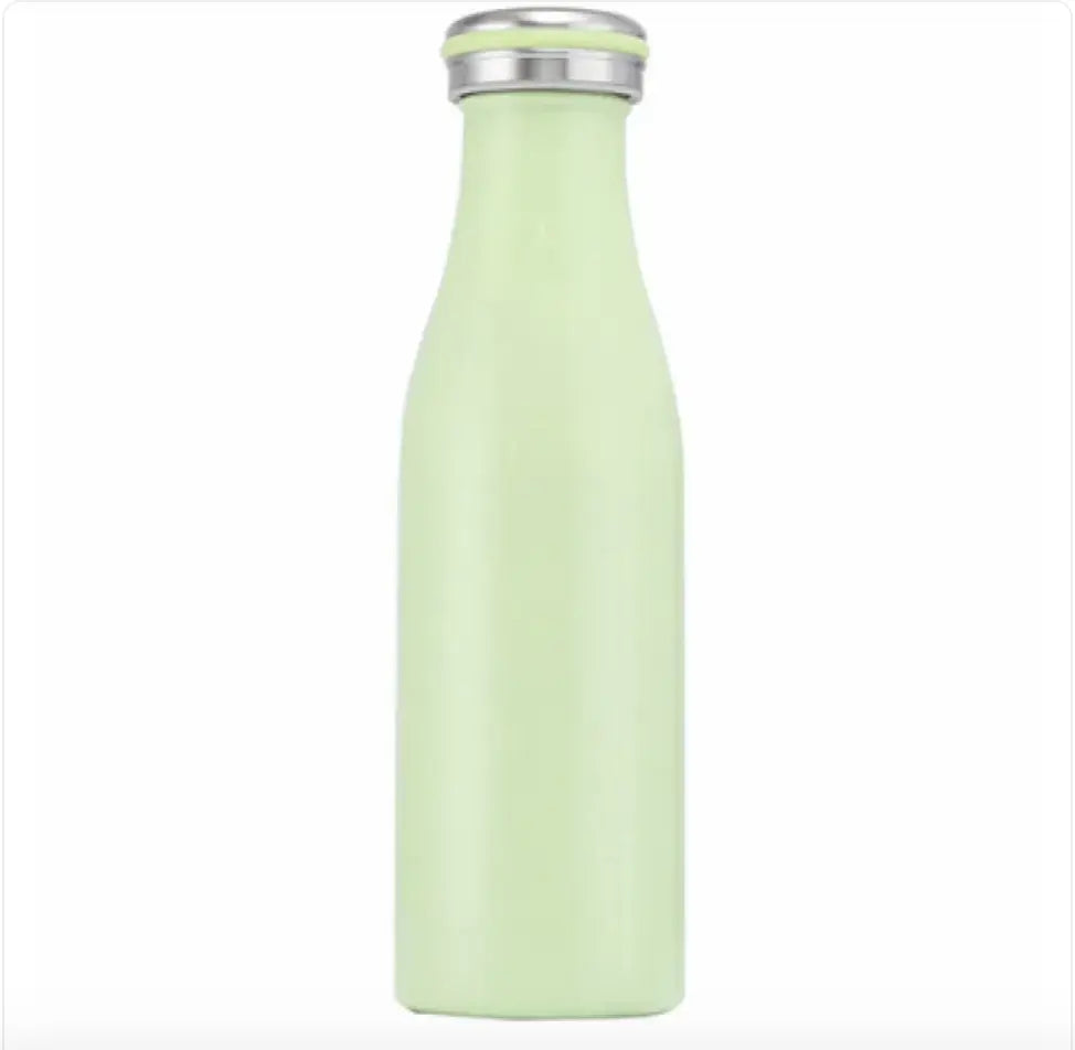 Stainless steel Milk Vacuum Bottle by My Store with a sleek, insulated design for keeping beverages hot or cold.