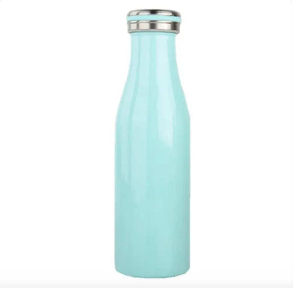 Stainless steel milk vacuum bottle from My Store with a sleek, insulated design for keeping beverages hot or cold.
