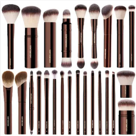Set of multifunctional makeup brushes by My Store, including various brush types for foundation, eyeshadow, and blending.