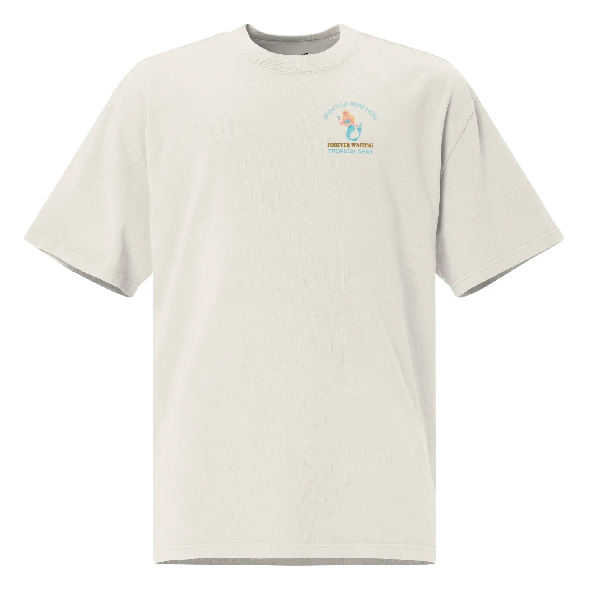 Oversized faded mermaid graphic t-shirt from My Store featuring a relaxed fit and ocean-inspired design.