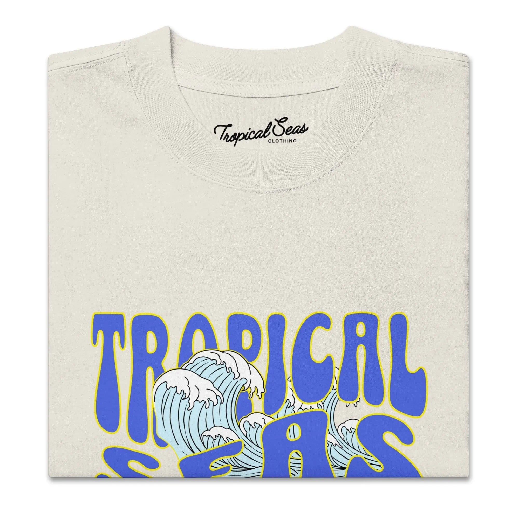 Oversized Wild Tropical Seas faded t-shirt with colorful tropical print, casual fit, and soft fabric from My Store.