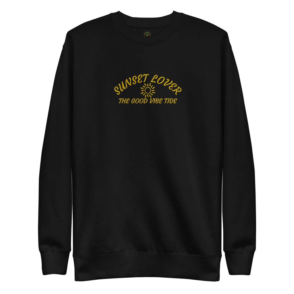 Sunset Lover sweatshirt by My Store featuring vibrant sunset graphic, soft fabric, and casual fit for comfortable style.