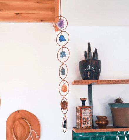 Raw Crystal 7 Gemstone Wall Decor by My Store, featuring natural stone gemstones arranged for wall decoration.