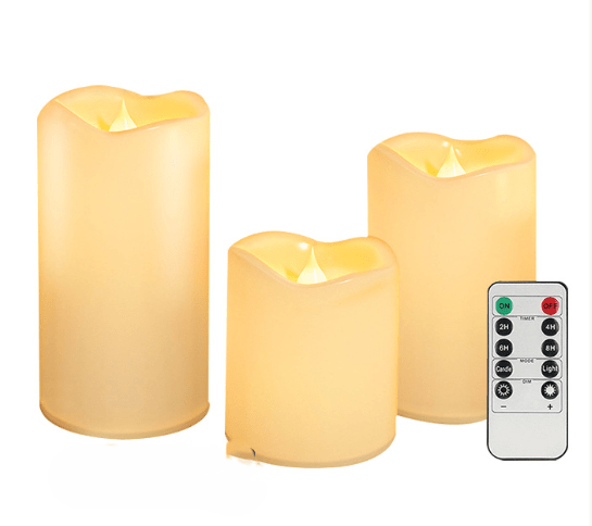 Remote control color-changing plastic candles with adjustable lighting, ideal for decorative ambiance and safe home or event use.