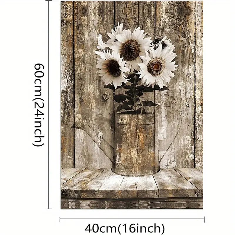 Rustic floral sunflower canvas wall art by My Store, featuring vibrant sunflower designs for home decor.