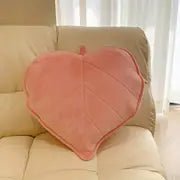 Solid color leaf-shaped pillow for home decor, designed by My Store, featuring a soft, decorative cushion with a natural leaf shape.