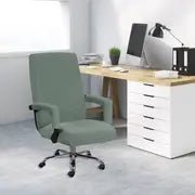 Stretchable non-slip chair cover for home office, made of soft fabric, fits standard chairs, durable and easy to install.