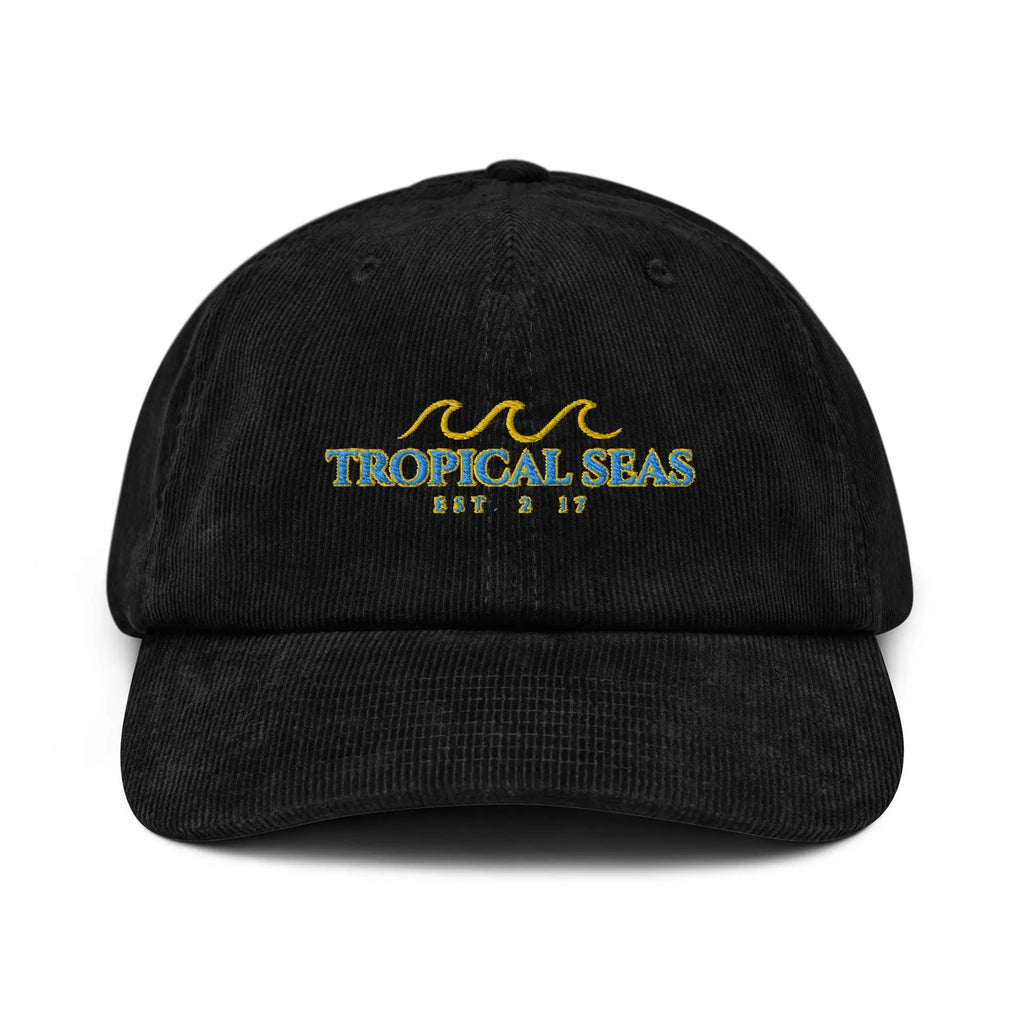 Triple wave corduroy hat in beige with a structured brim, featuring a stylish design and textured fabric.
