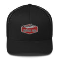 Tropical Marlin Trucker Hat by My Store featuring a colorful marlin design and mesh back for casual, outdoor wear.
