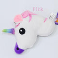 Colorful unicorn ornament plush rainbow pony horse keychain with a cute, detailed design featuring a small golden horn and bright colors.