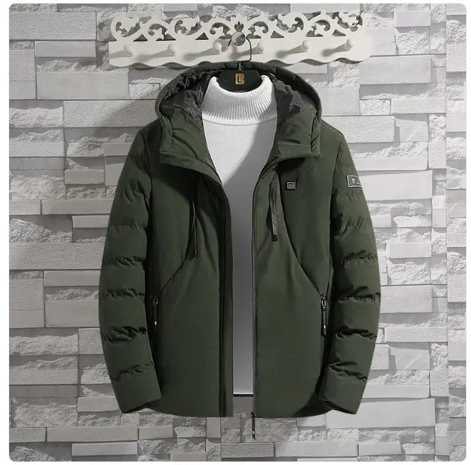 USB heated winter jacket by My Store, showing the insulated jacket with USB port and heating elements for cold weather warmth.