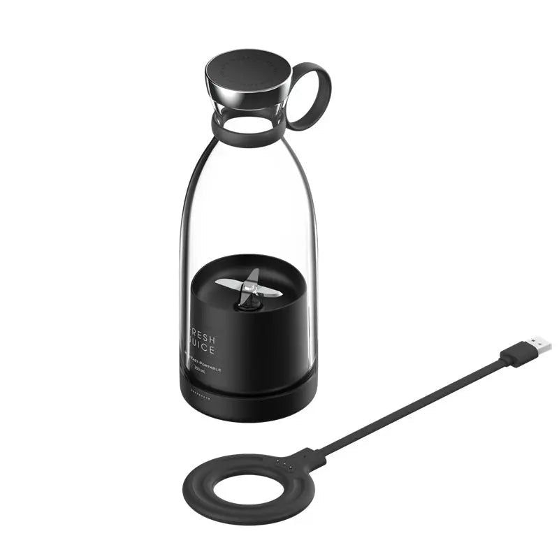 USB magnetic mini portable juicer cup by My Store with a sleek design and blending blades inside for on-the-go fruit juice.