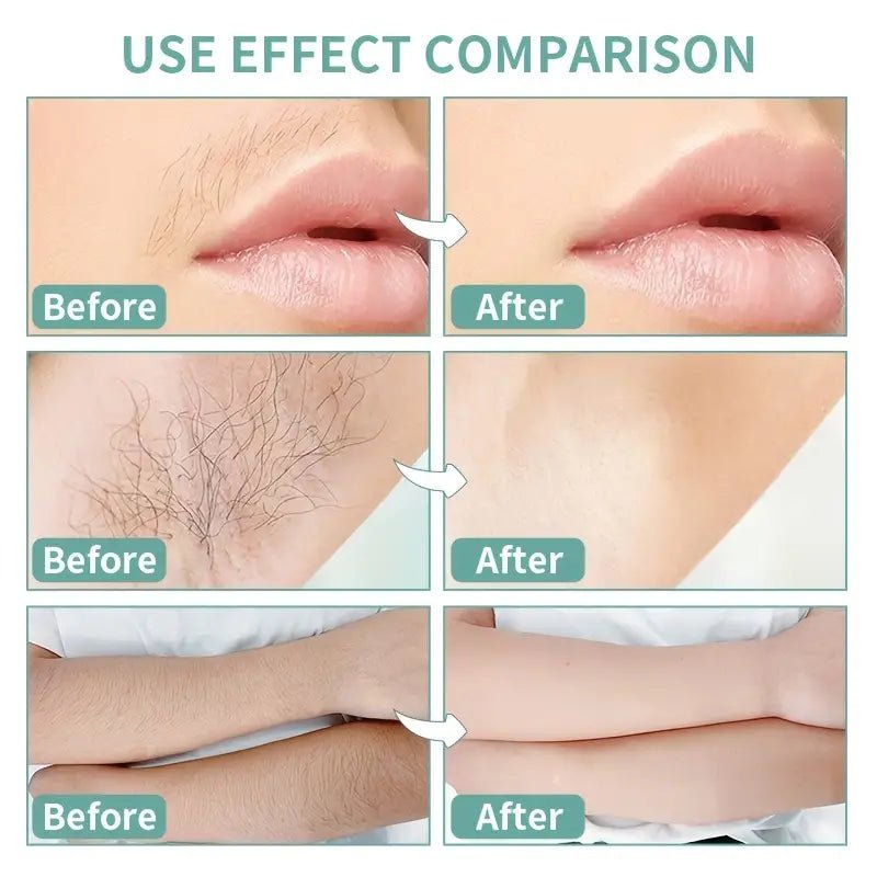 Wax strips for hair removal on face and body, from My Store, showing the strips and application process for smooth skin.